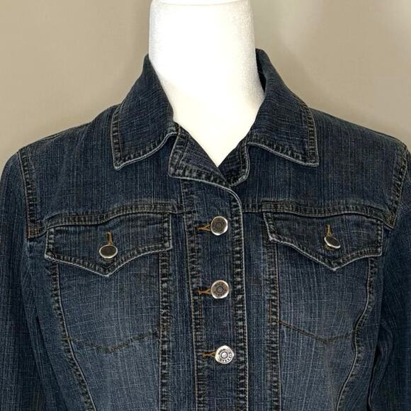 Vintage High Sierra Y2K Fitted Denim Jacket Women’s S Blue - Picture 2 of 13